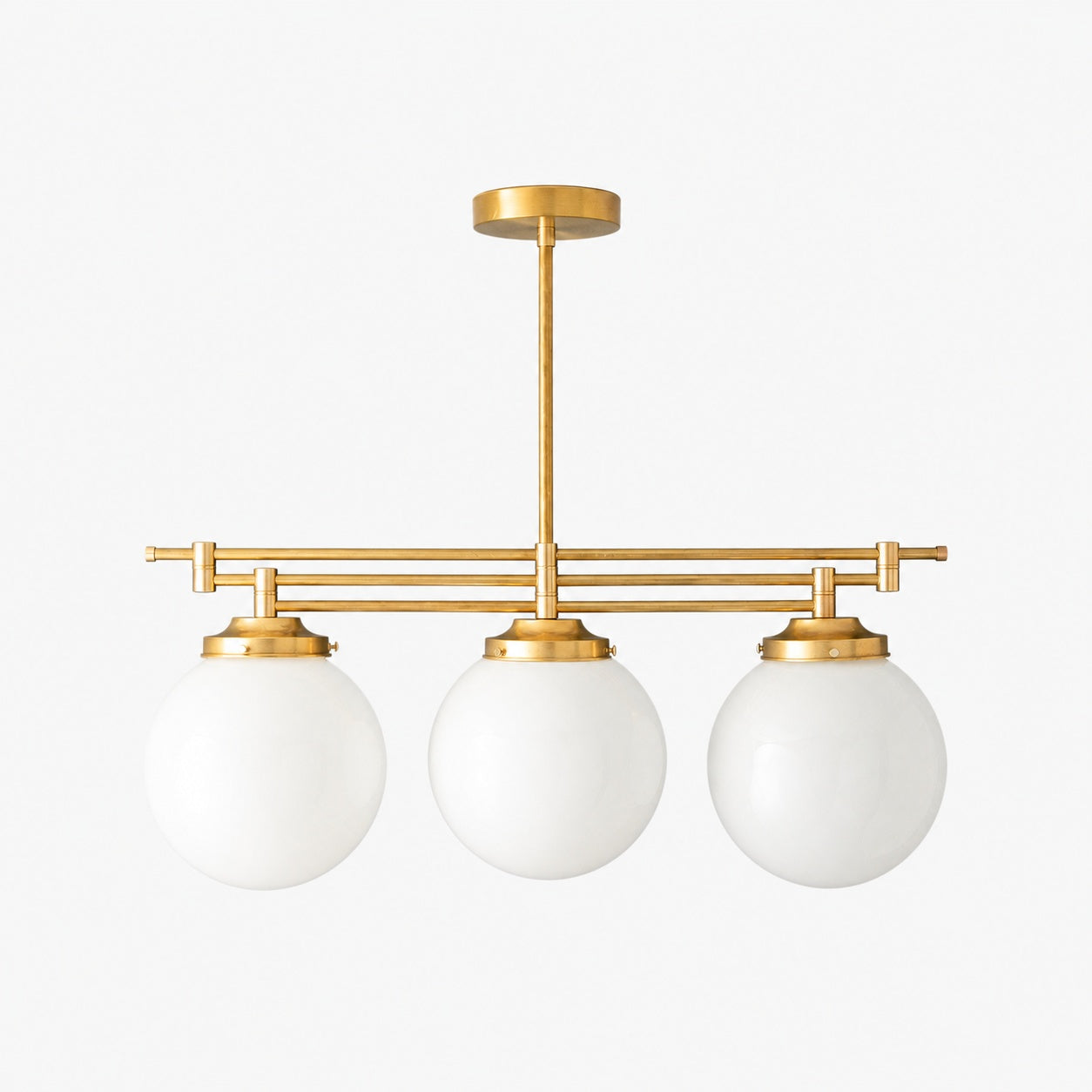 Glorica Glass Frosted Globe Pendant Light - Art Deco Hanging Light for Home