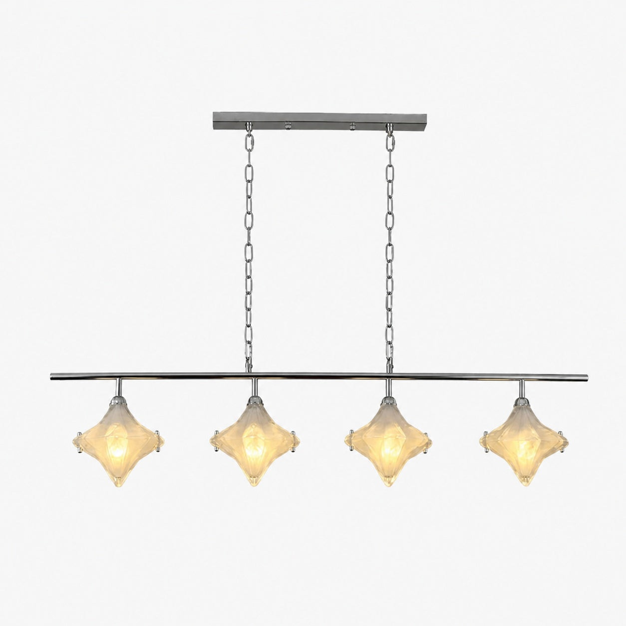 Art Deco Star Linear Pendant Light - Elegant Lighting for Kitchen Island  - Astris Cassiopeia