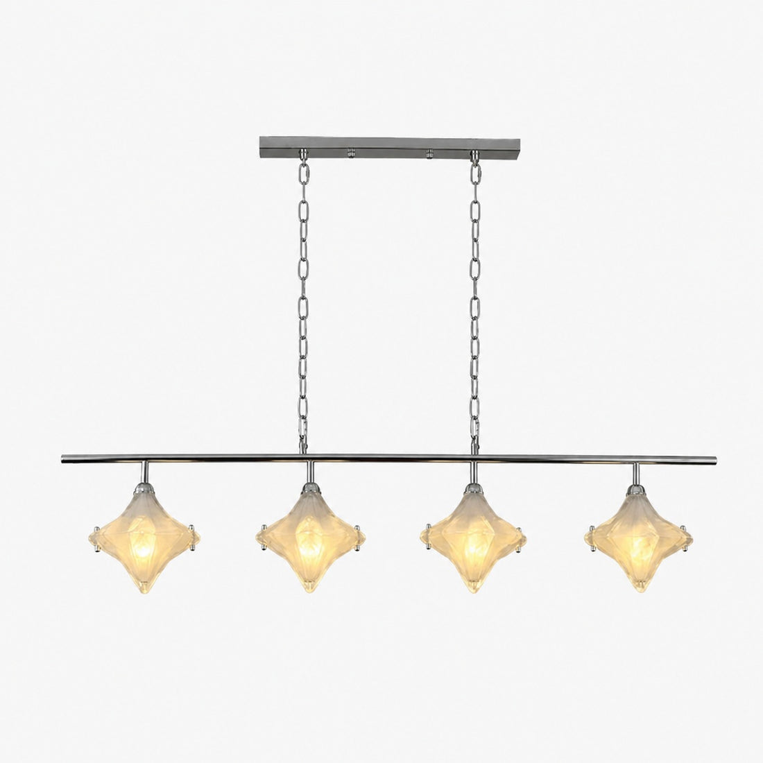 Art Deco Star Linear Pendant Light - Elegant Lighting for Kitchen Island  - Astris Cassiopeia