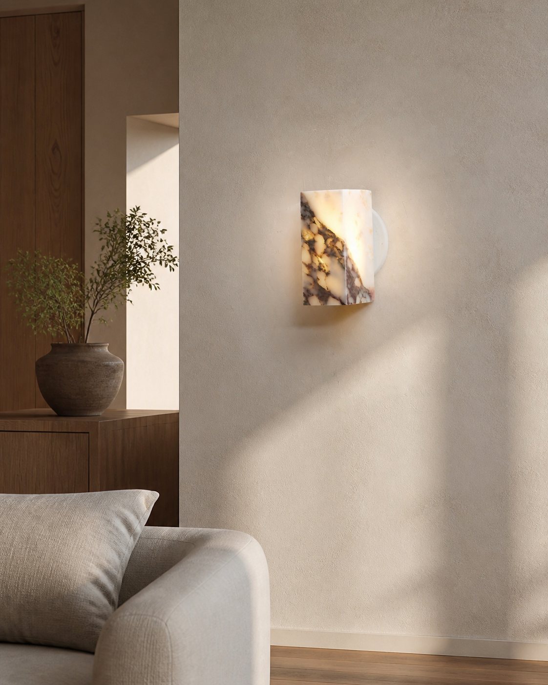 Square Marble Wall Lamp