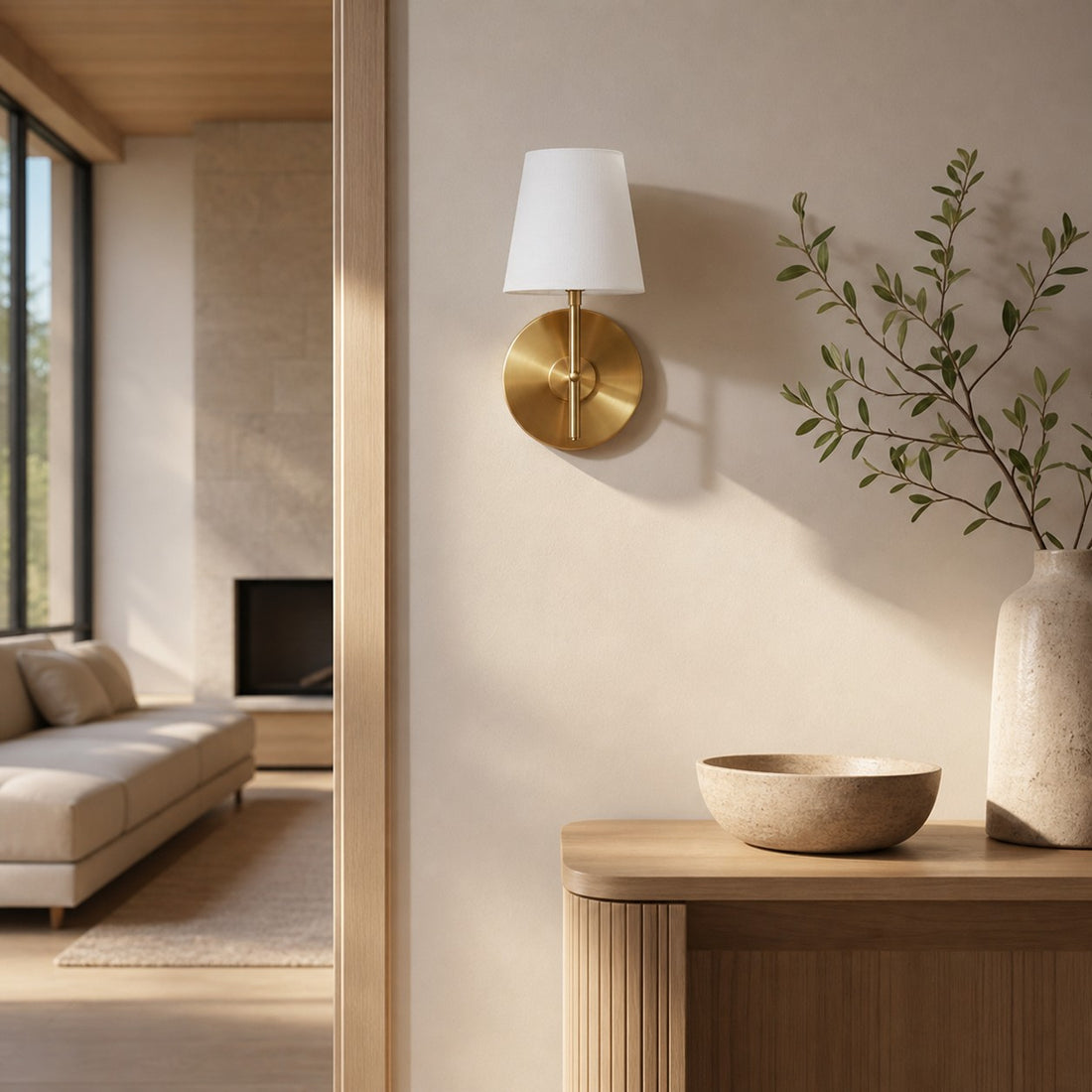 Ornato Luxe Mid-Century Wall Sconce - Brass Vintage Lighting