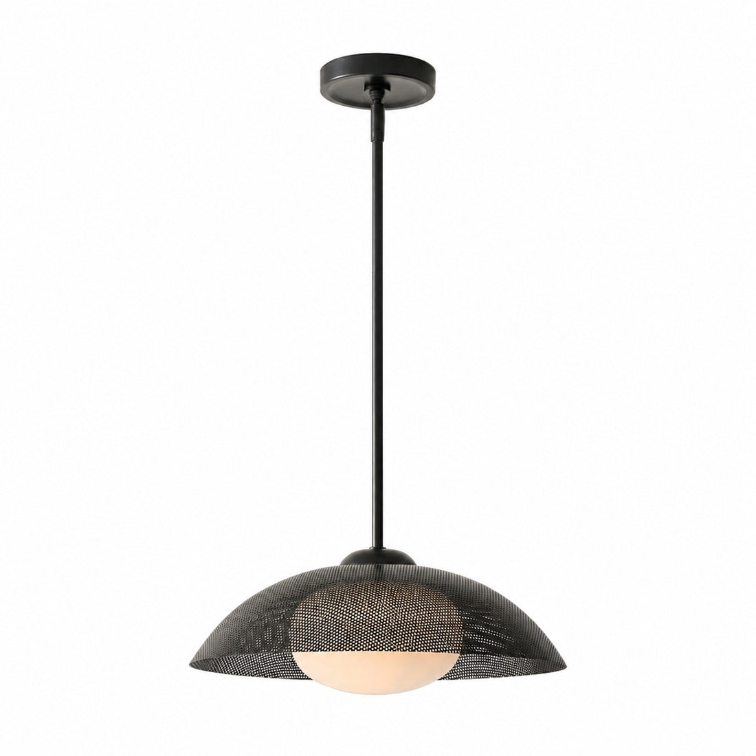 Elorina Pendant Light - Perforated Metal Shade, Champagne Bronze