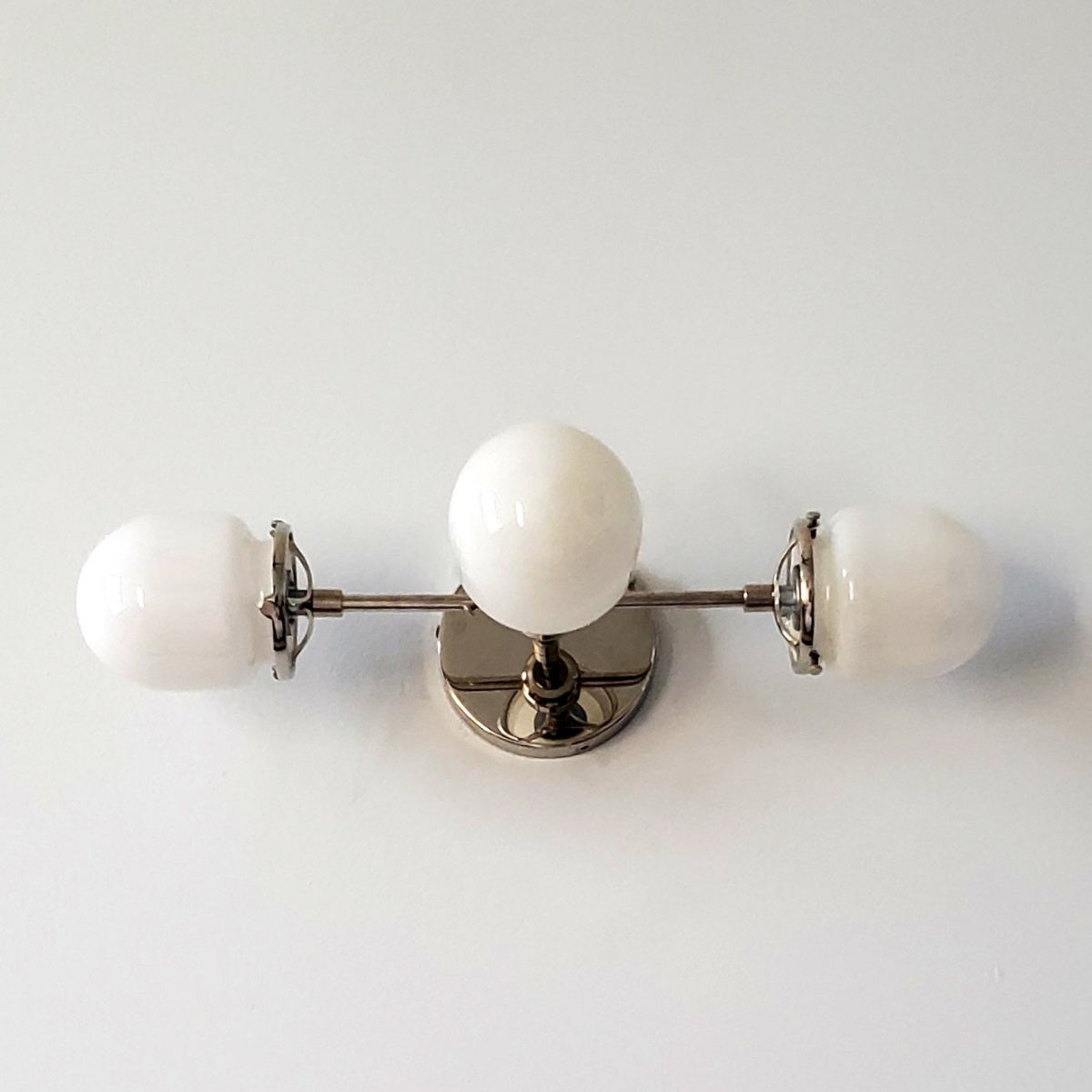 Stylish Three - Light Design Glass Shades Hallway Wall Light