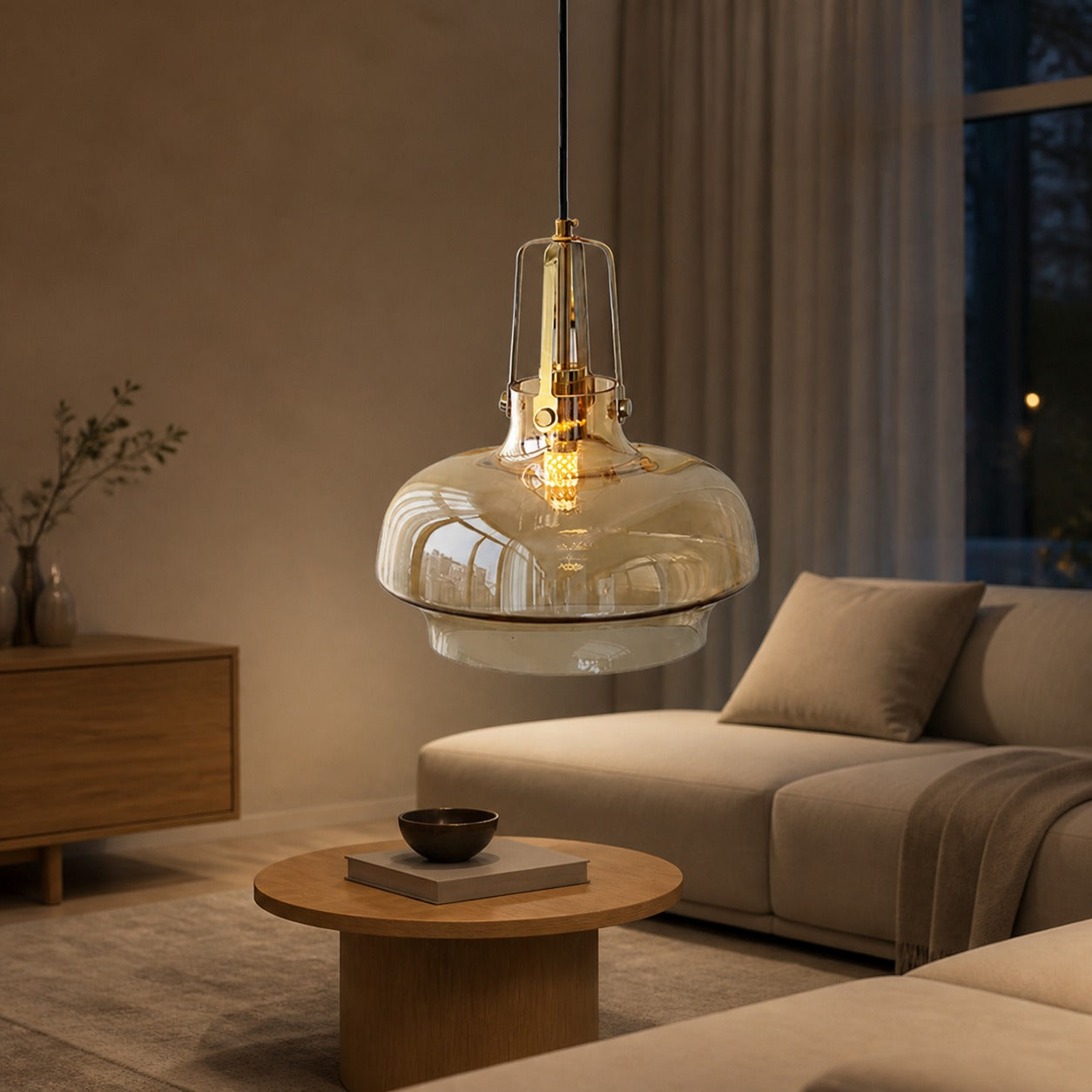 Modern Unique Shaped Fish Tank Glass Pendant Light