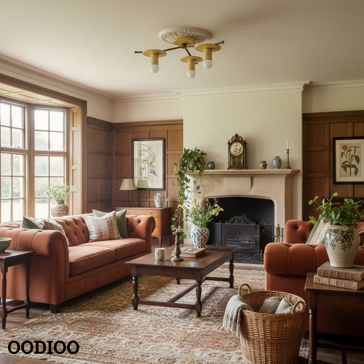 Radiro Globe Colorful Minimalist 3-Bulb Ceiling Light – Contemporary Flush Mount Fixture