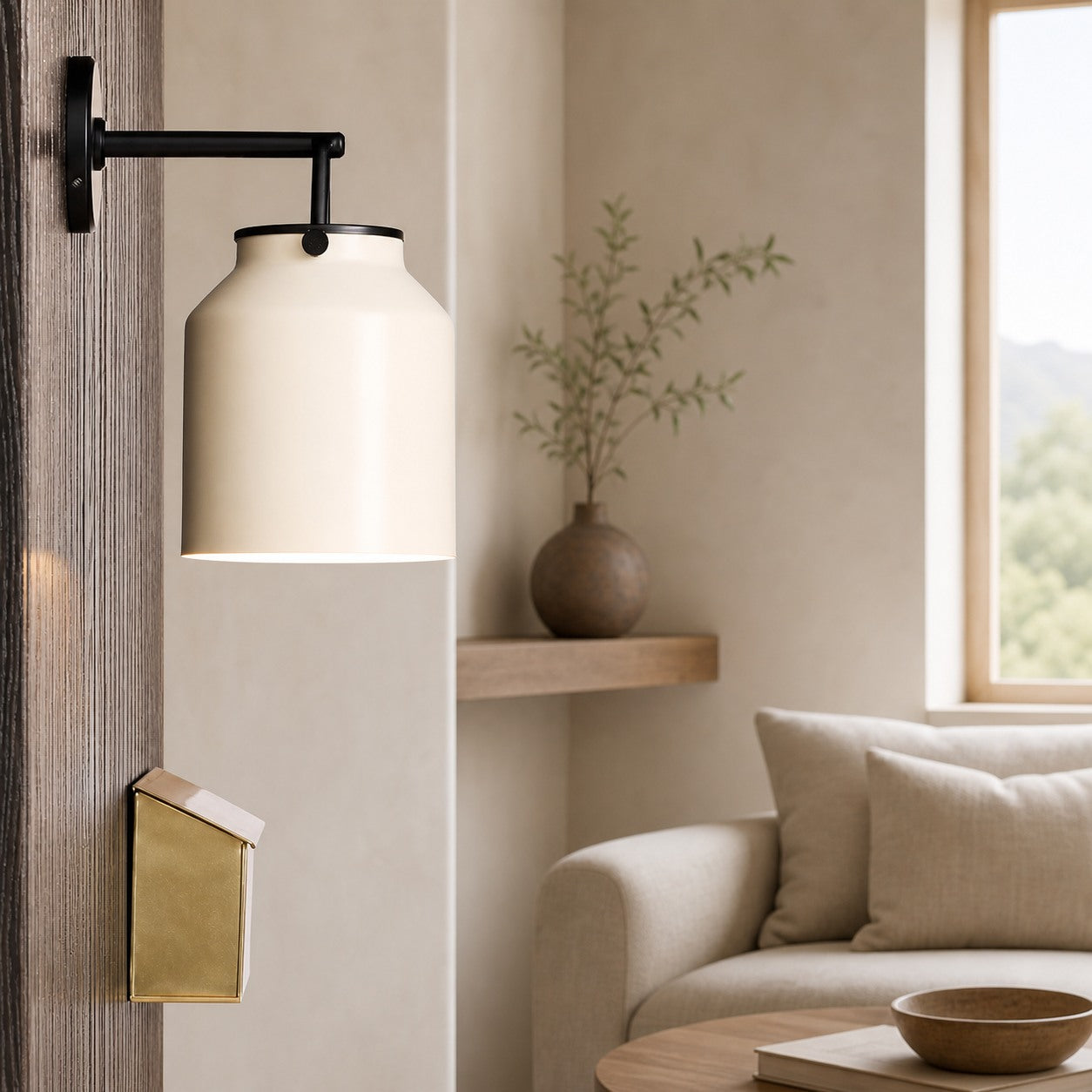 Hanton Minimalist Outdoor Wall Light - Matte Metal Industrial Sconce for Modern Spaces