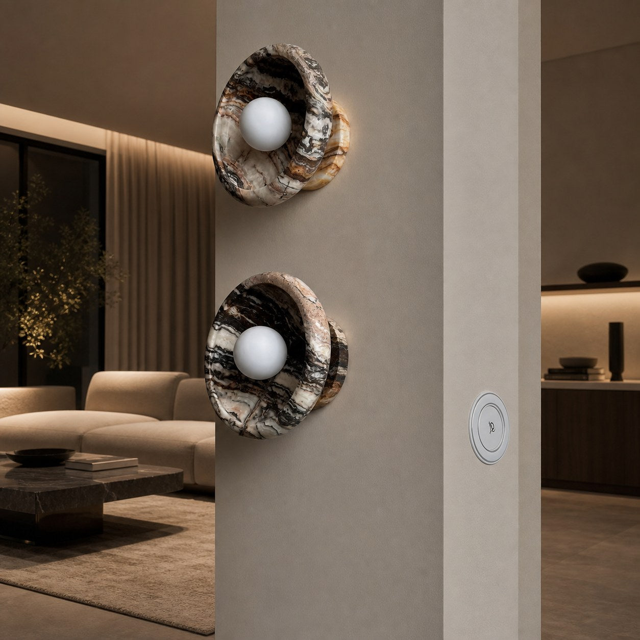 Piedra Marble Wall Lamp