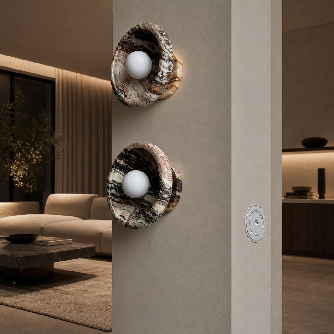 Piedra Marble Wall Lamp