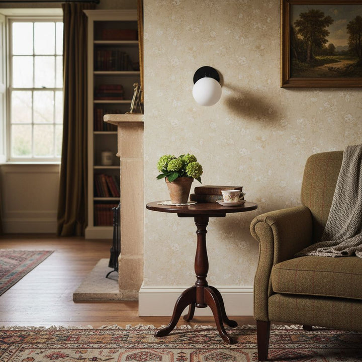 Glorica Glass Wall Sconce - Frosted Globe Light