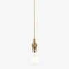 Plaitar Modern Brass Pendant Light - Minimalist Ceiling Fixture with Braided Cord for Hallways