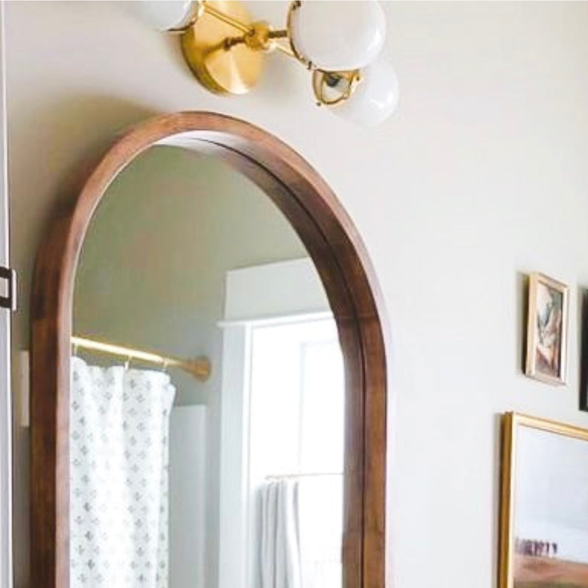 Stylish Three - Light Design Glass Shades Hallway Wall Light