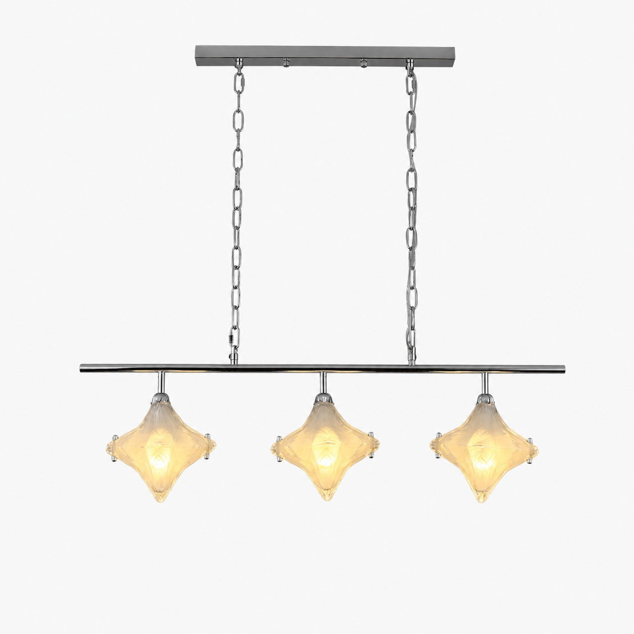 Art Deco Star Linear Pendant Light - Elegant Lighting for Kitchen Island  - Astris Cassiopeia