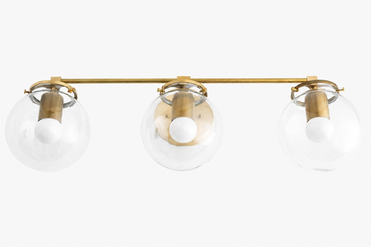 Glorica Glass 3 Shade Globe Vanity Light - Soft Bathroom Light Fixture