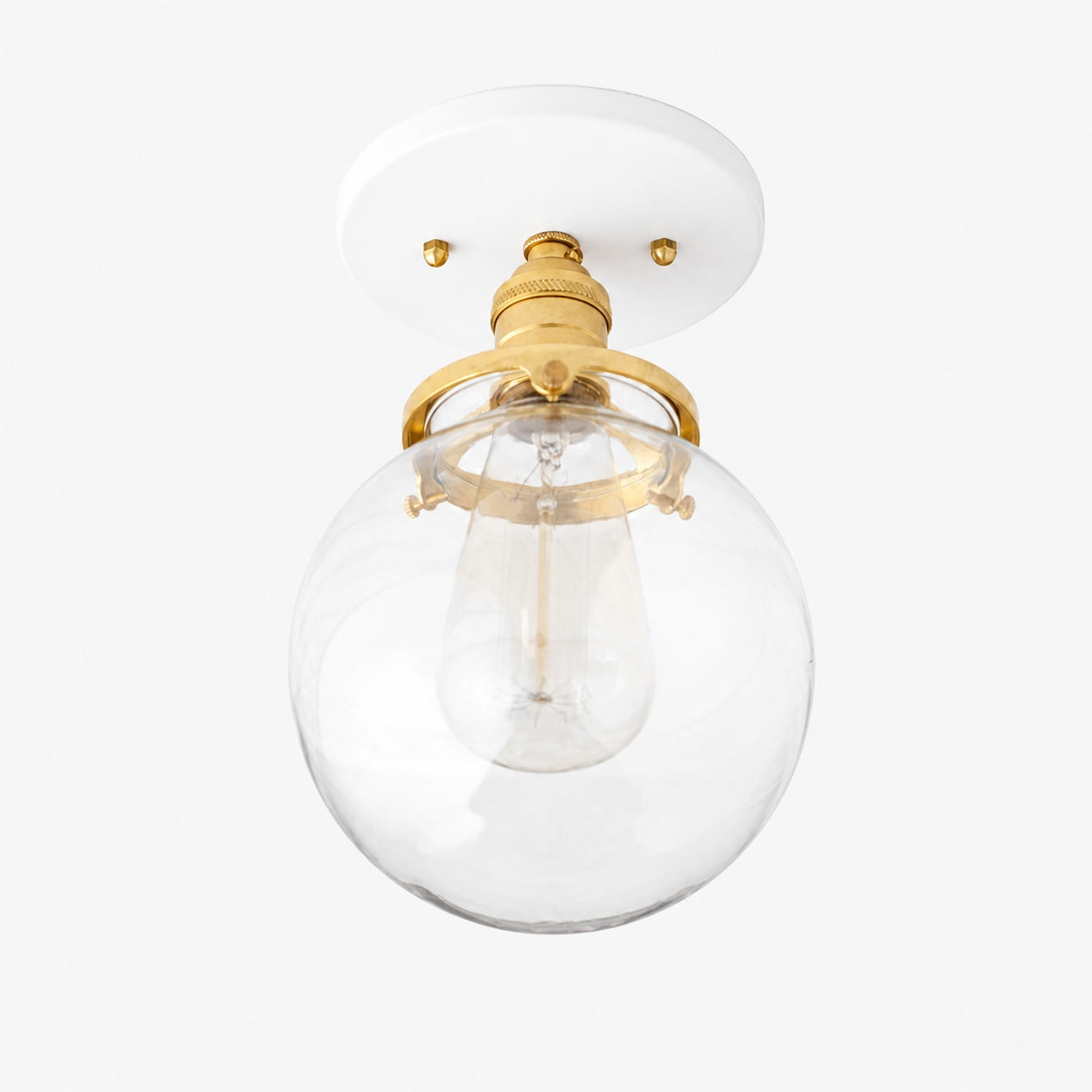Glorica Glass Retro Globe Ceiling Light - Vintage Industrial Home Lighting