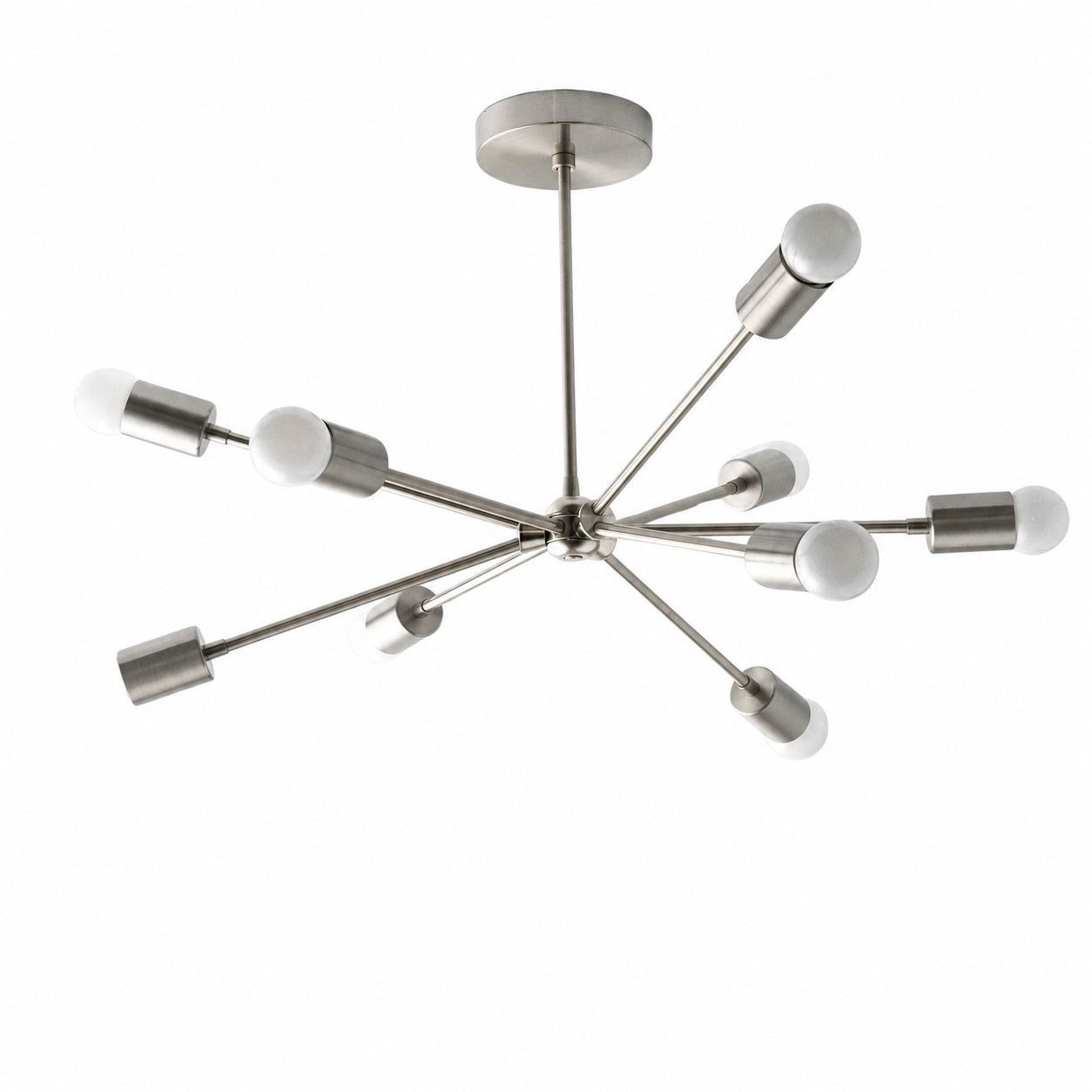 Mobilux Line Mid Century Sputnik Chandelier - Modern Brass Ceiling Light