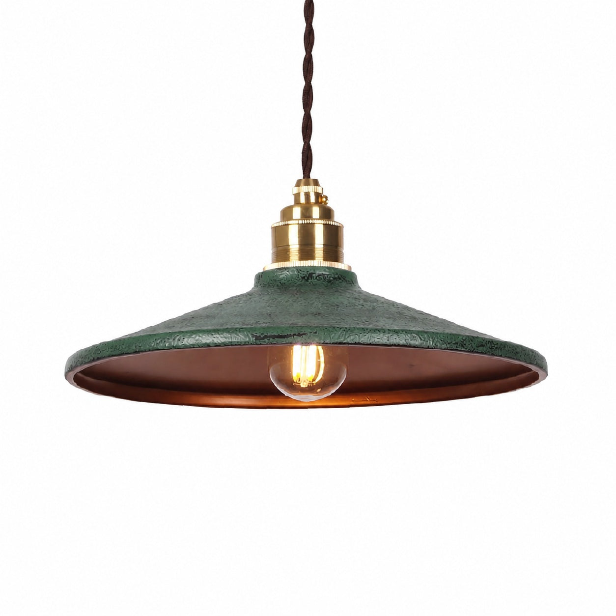 Rustic Saucer Shade Pendant Light