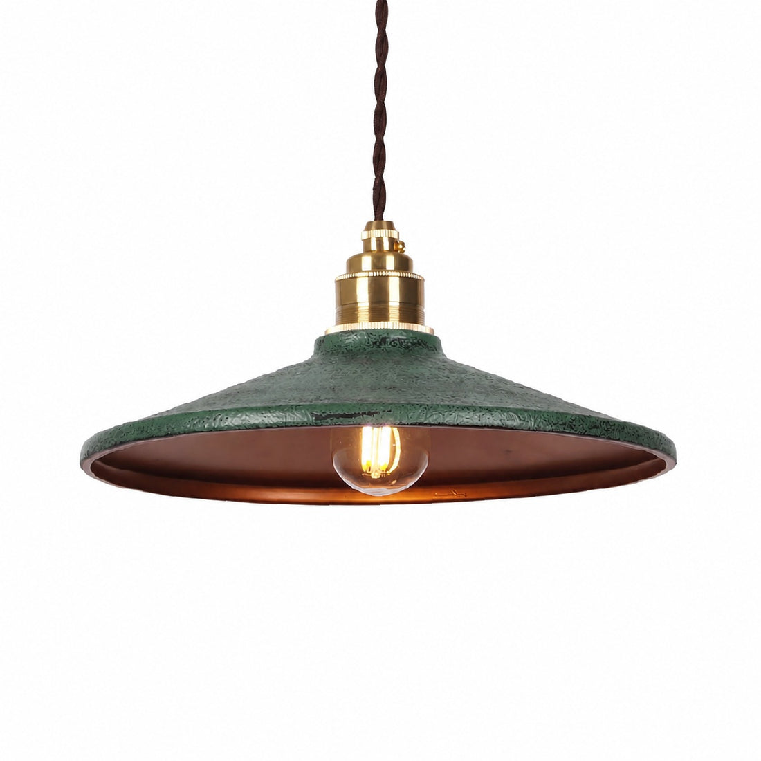 Rustic Saucer Shade Pendant Light