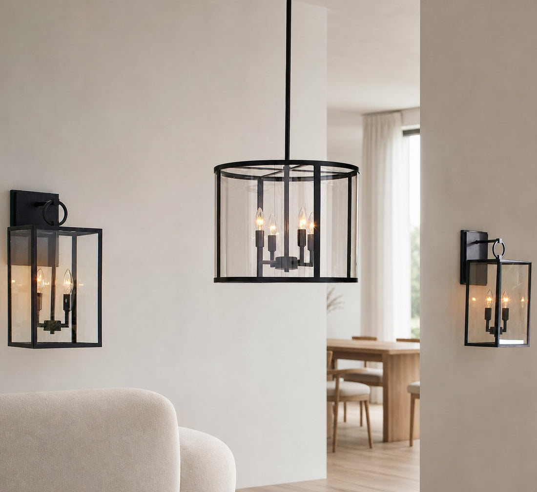 Ferrix Modern Outdoor Lantern Iron Pendant Lamp - Industial Glass Lighting Design