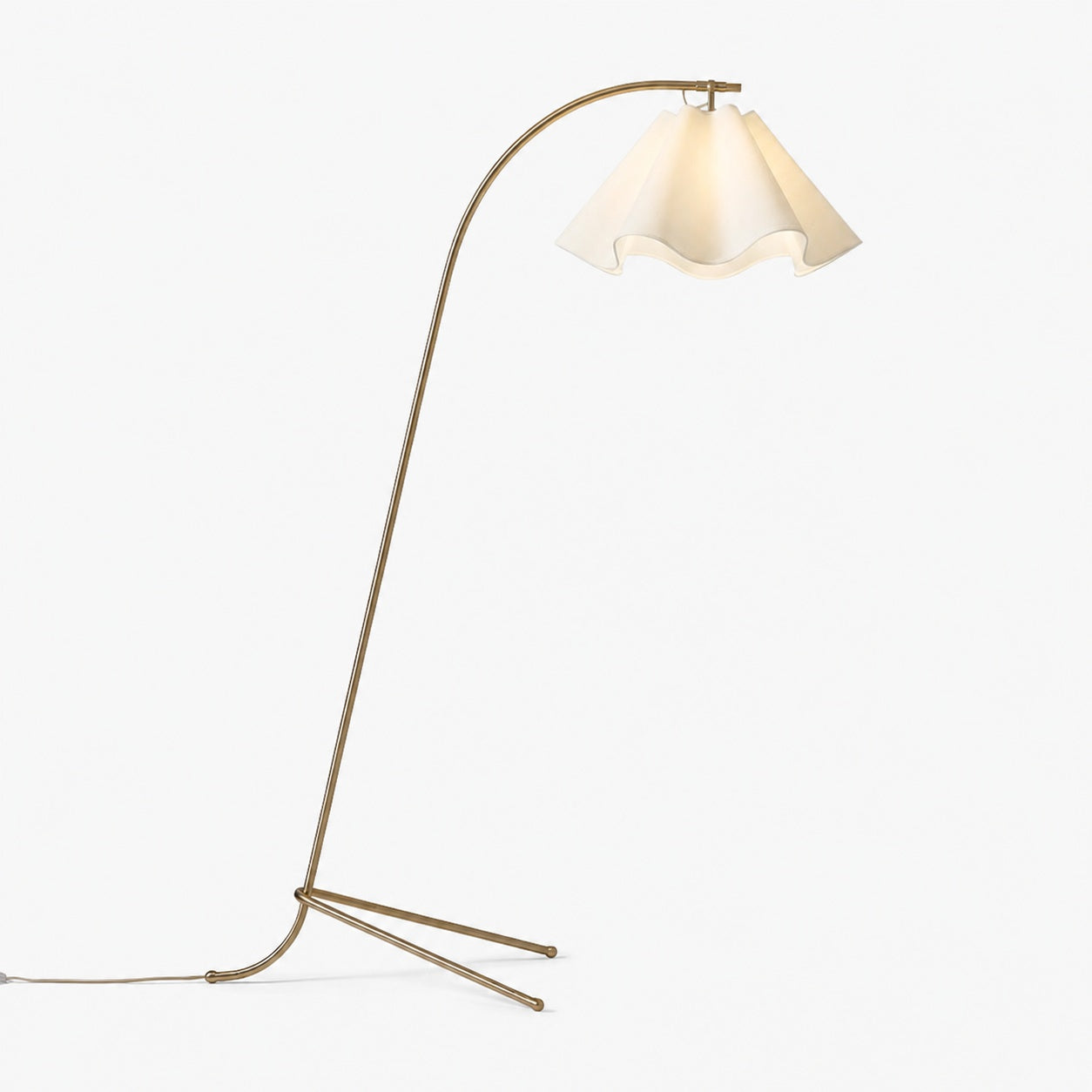 Oslan Scalloped Shade Floor Lamp - Modern Lighting with Arched Base
