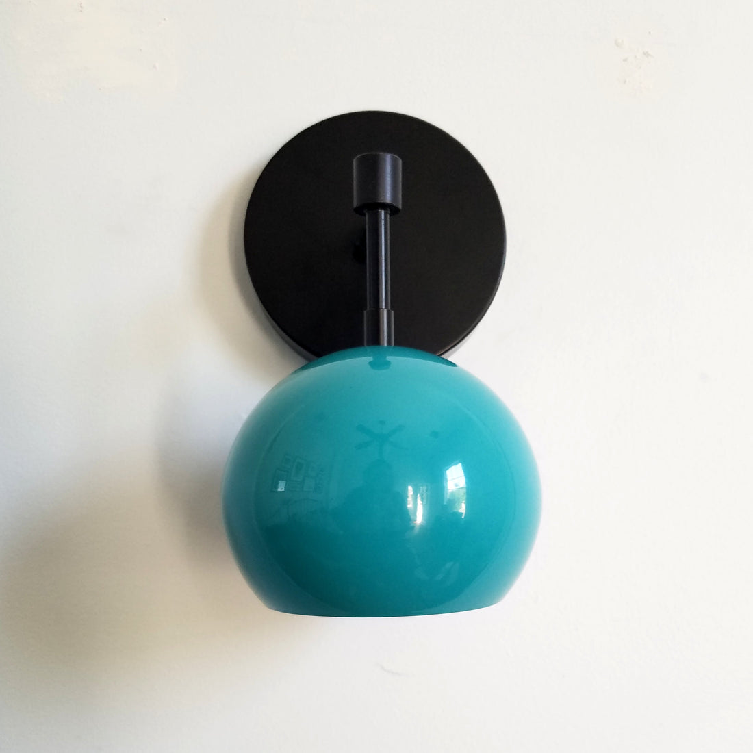Modern Stylish Navy Globe Accent Wall Sconce
