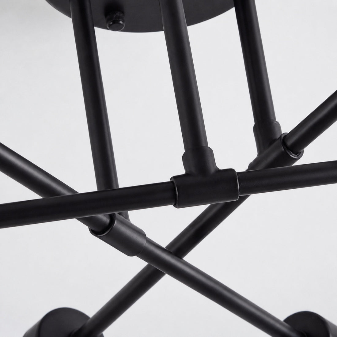 Nordivela Contemporary Semi‑Flush Ceiling Lamp - Sleek Metal Multi Arm Fixture for Home Interiors