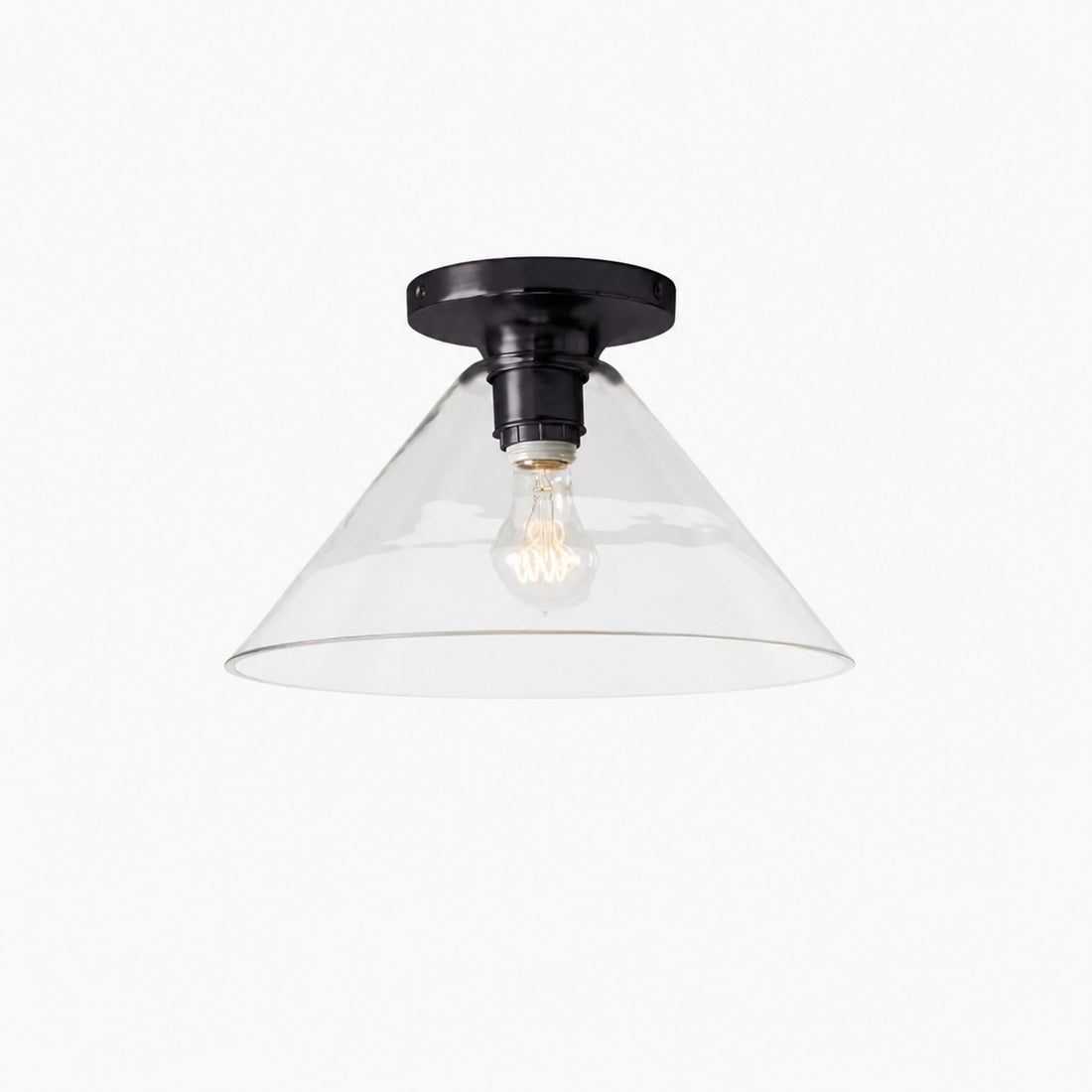 Conica Cone Flush Mount – Glass Ceiling Light for Modern Spaces
