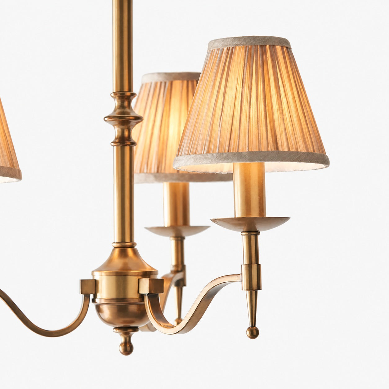 Tela Timeless Classic Elegant Multi Arm Stanford Chandelier - Metal Fabric Lighting for Living Room