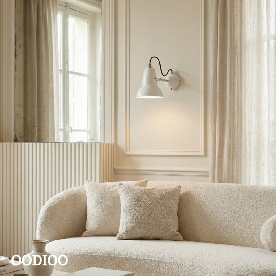 Original 1227 Industrial Style Adjustable Metal Wall Light with Swivel Arm for Bedroom