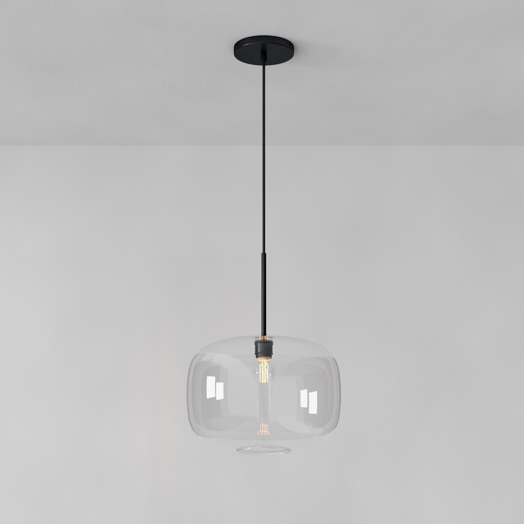 Lumivelle Pebble Pendant Light - Adjustable Glass Shade - Modern Lighting