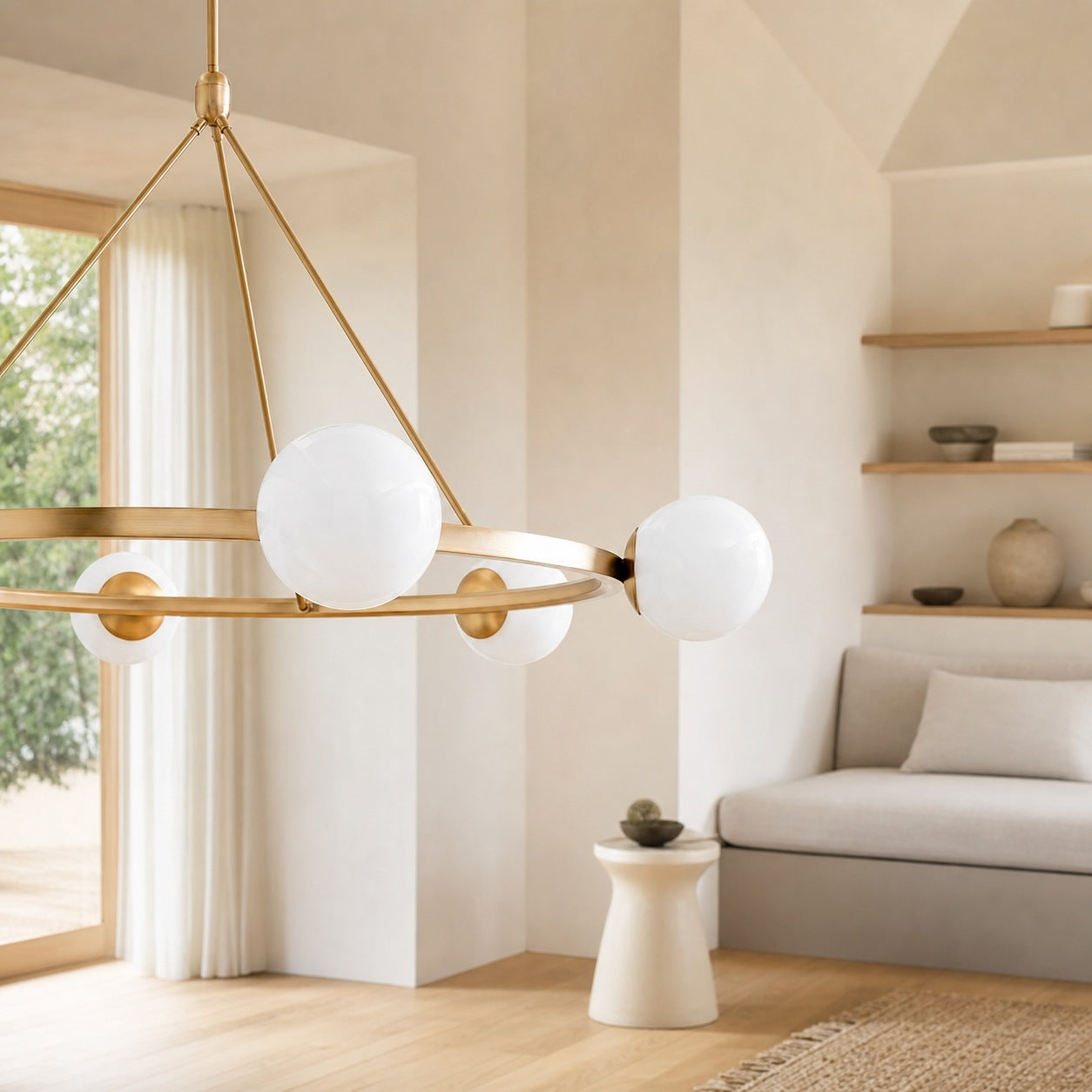 Brelia Round Light Chandelier - Modern Globe Chandelier in Stylish Design