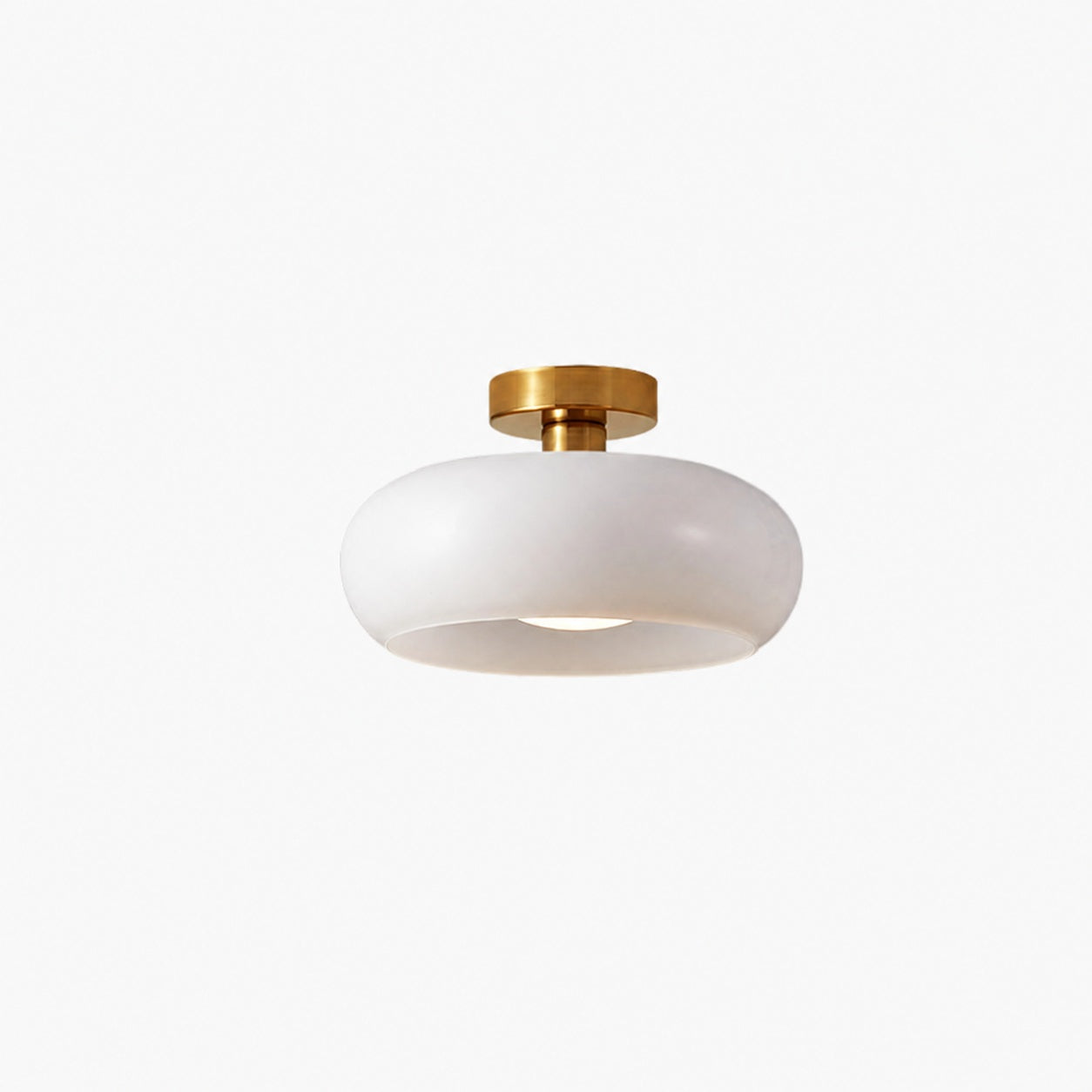 Bauvia Modern Round Glass Ceiling Lamp Clean Bauhaus Look Comfortable Ambient Lighting N63