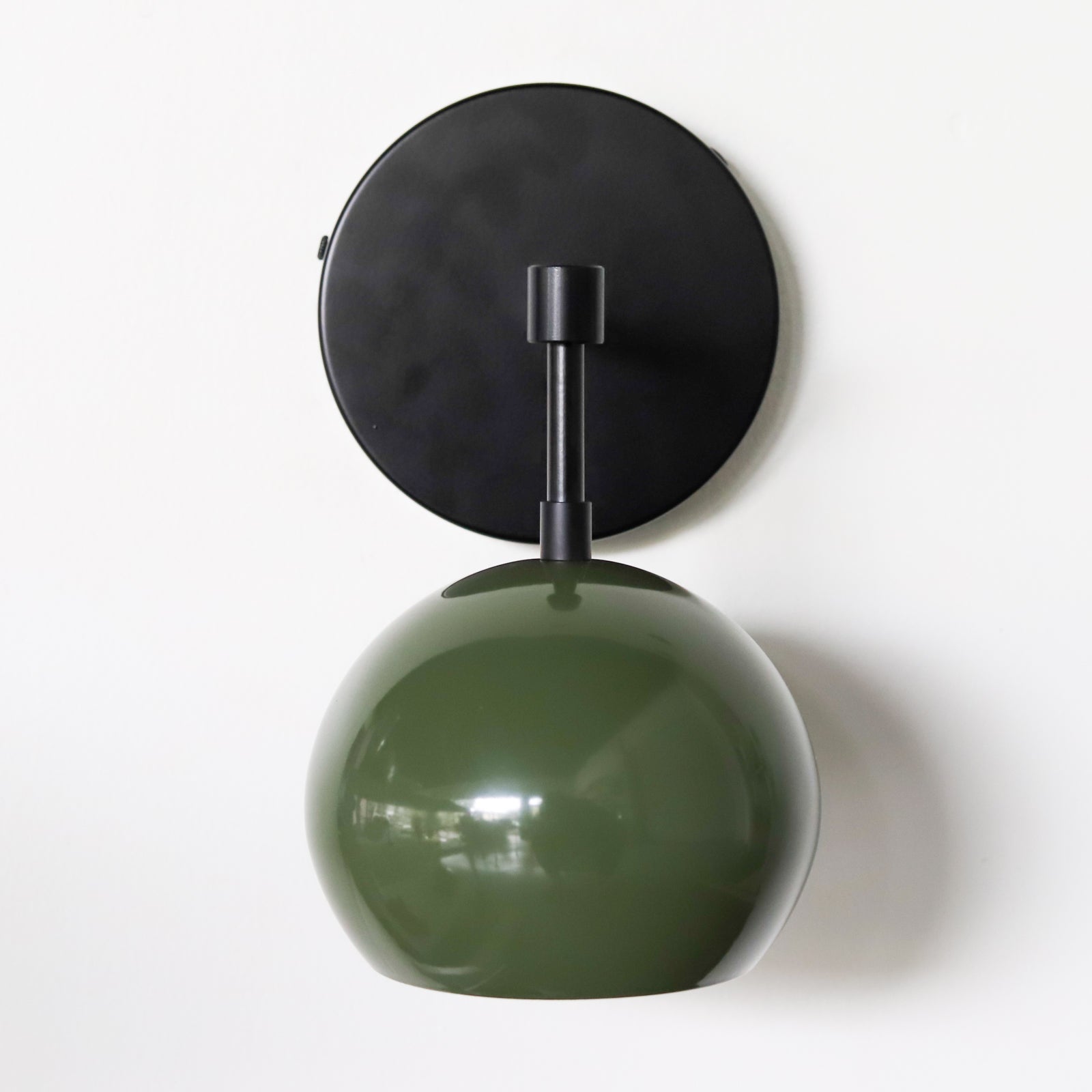 Olive Green Wall Sconce - Mid-Century Modern Accent Lighting