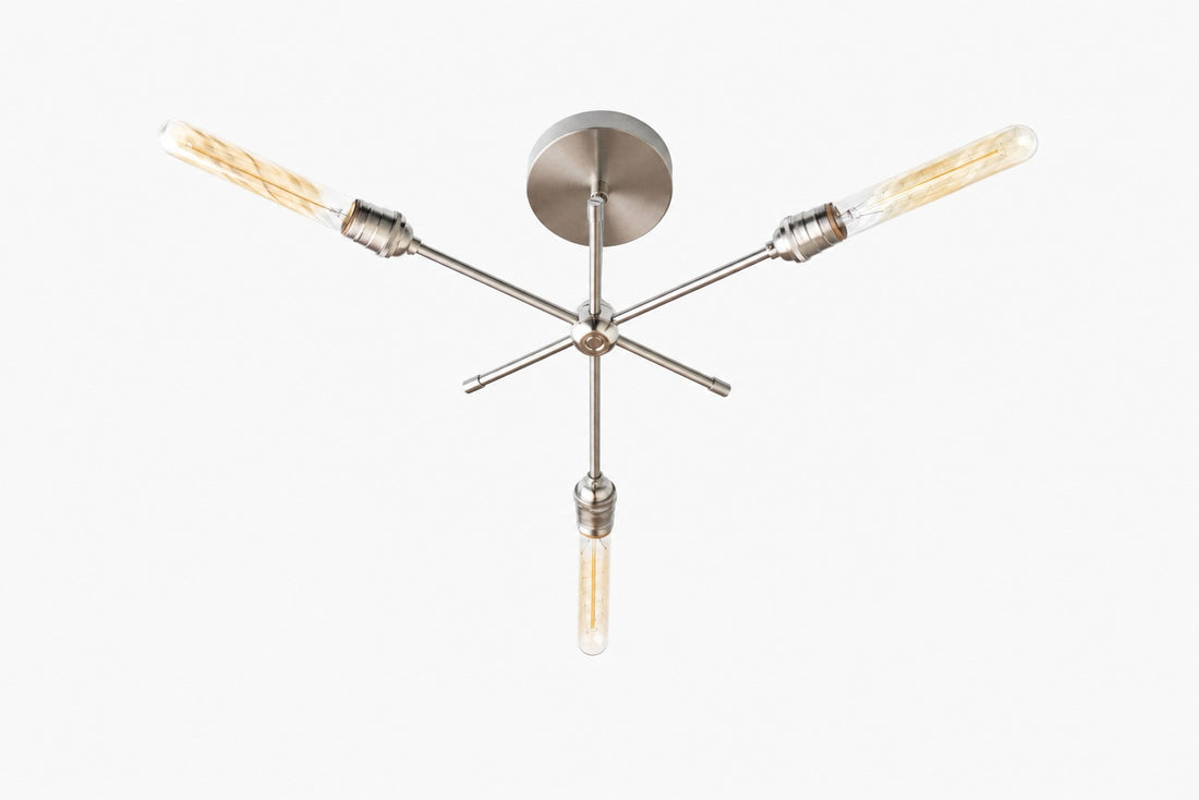 Mobilux Line Industrial Chandelier - Modern Ceiling Light Fixture for Home
