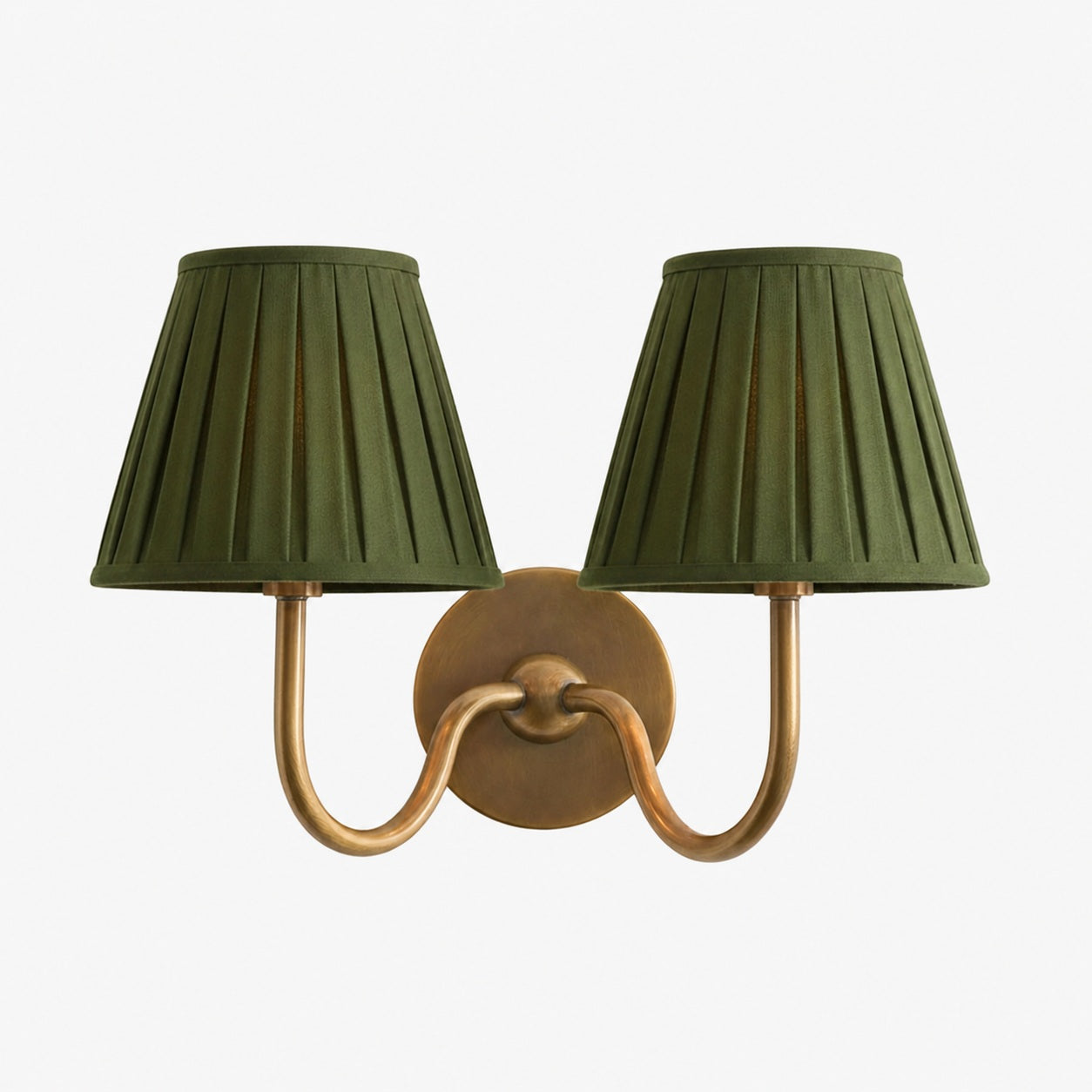 Luvora Vintage Pleated Shade Wall Lamp - Modern Brass Linen Wall Lighting