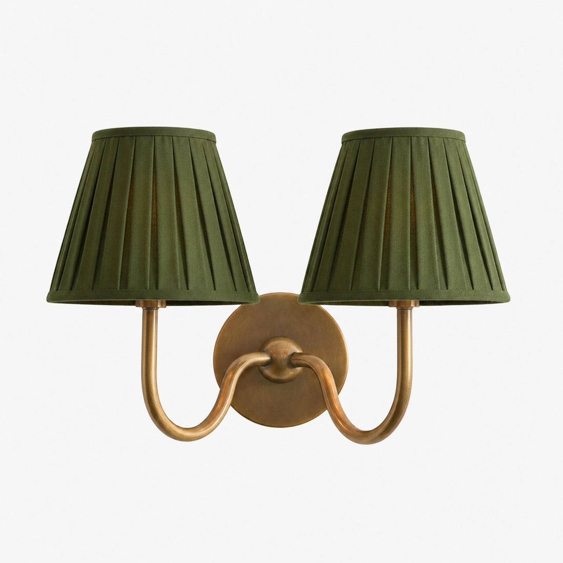 Luvora Vintage Pleated Shade Wall Lamp - Modern Brass Linen Wall Lighting