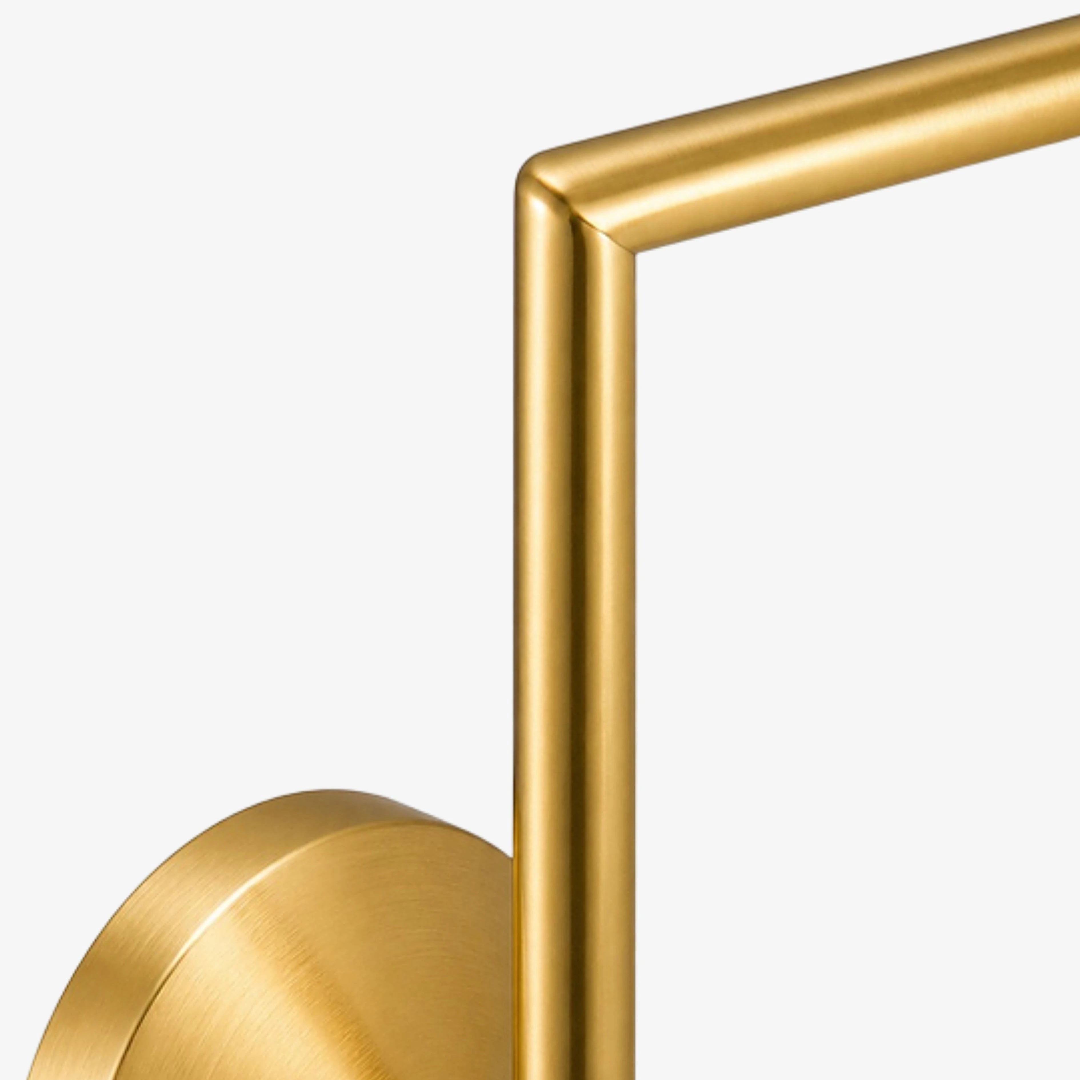 Brushed Gold right-angle frame detail