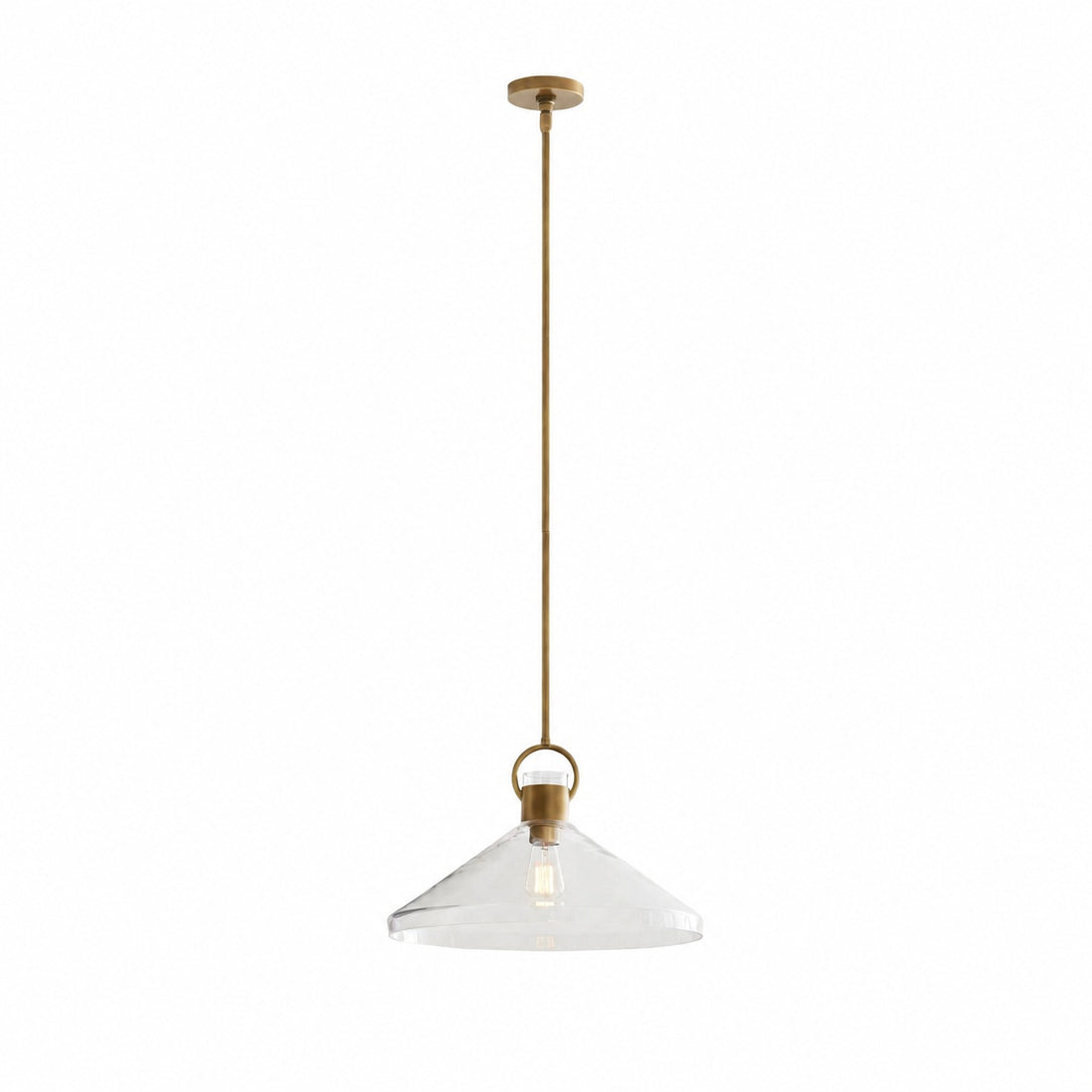 Lirra Clear Glass Industrial Pendant Light - Perfect for Kitchen Island & Dining Room