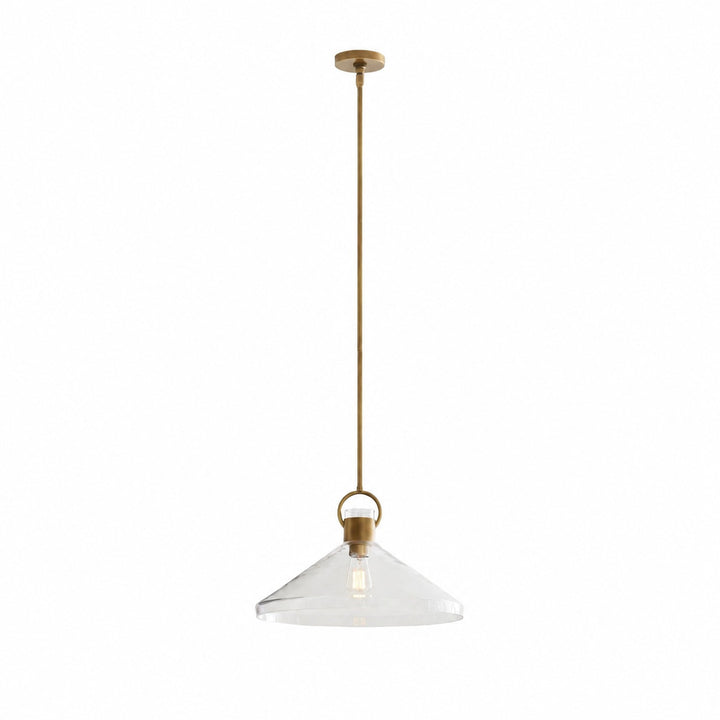 Lirra Clear Glass Industrial Pendant Light - Perfect for Kitchen Island & Dining Room