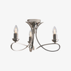 Foline 3-Light Ceiling Fixture with Sweeping Arms - Polished Nickel Semi-Flush for Dining or Entry