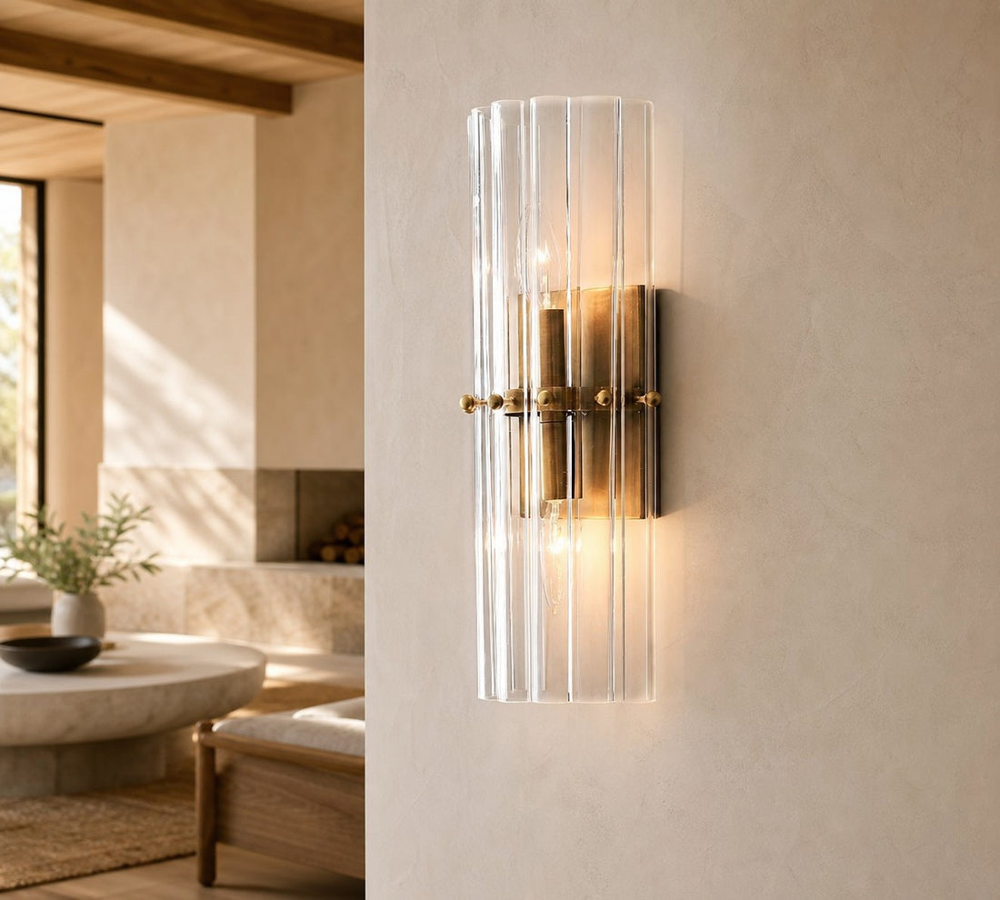 Lumora Crystal Wall Sconce – Elegant Lighting for Hallway & Bedroom