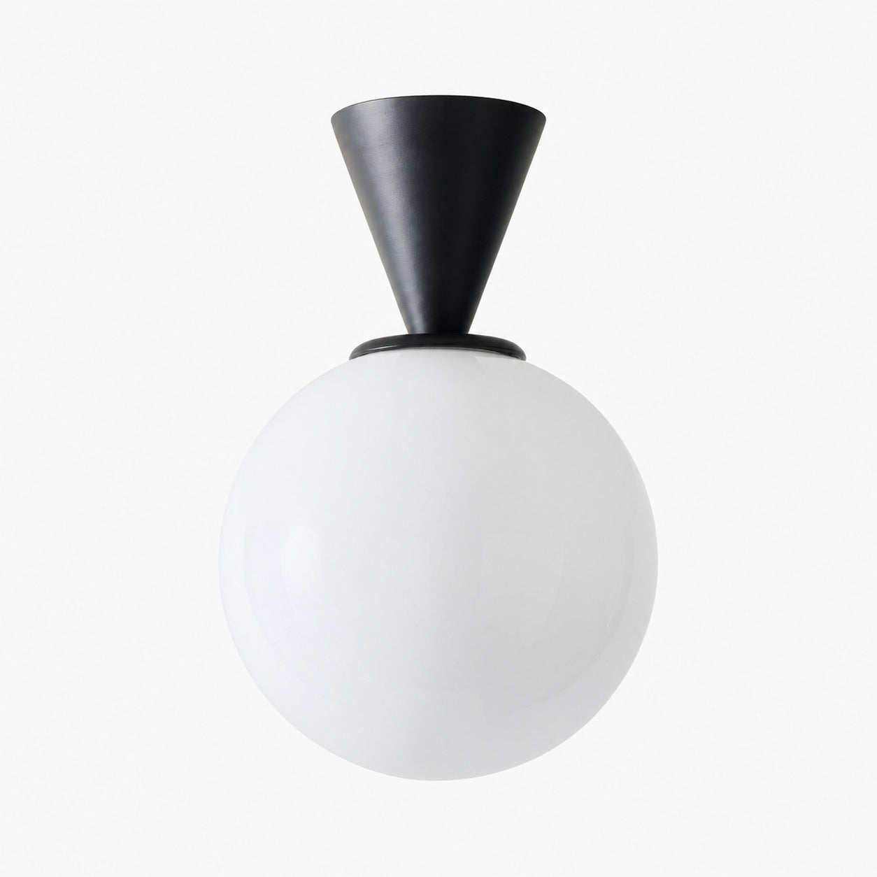 Ulvara Modern Flush Mount Ceiling Light - Floating Globe and Tapered Canopy Design