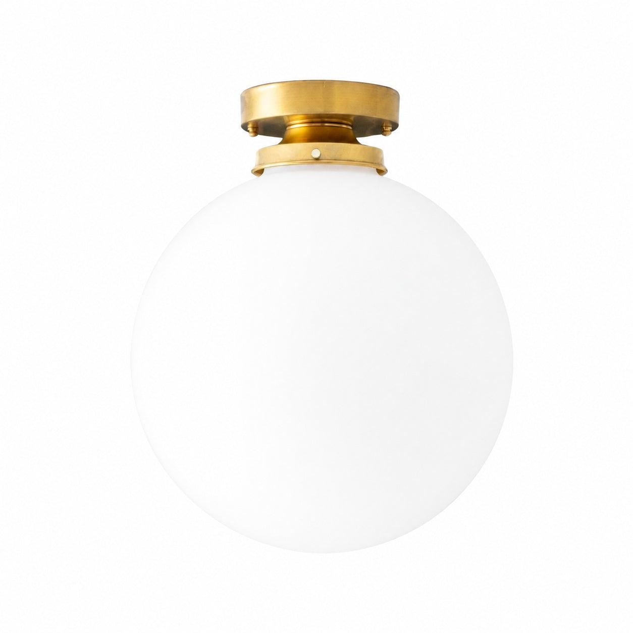 Glorica Glass 12 Inch Globe Ceiling Light - Frosted Glass Art Deco Pendant And Flush Mount