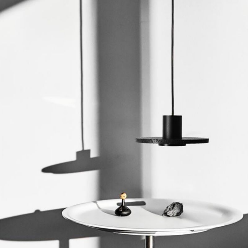 Retro Black Hole Stone Pendant Lamp