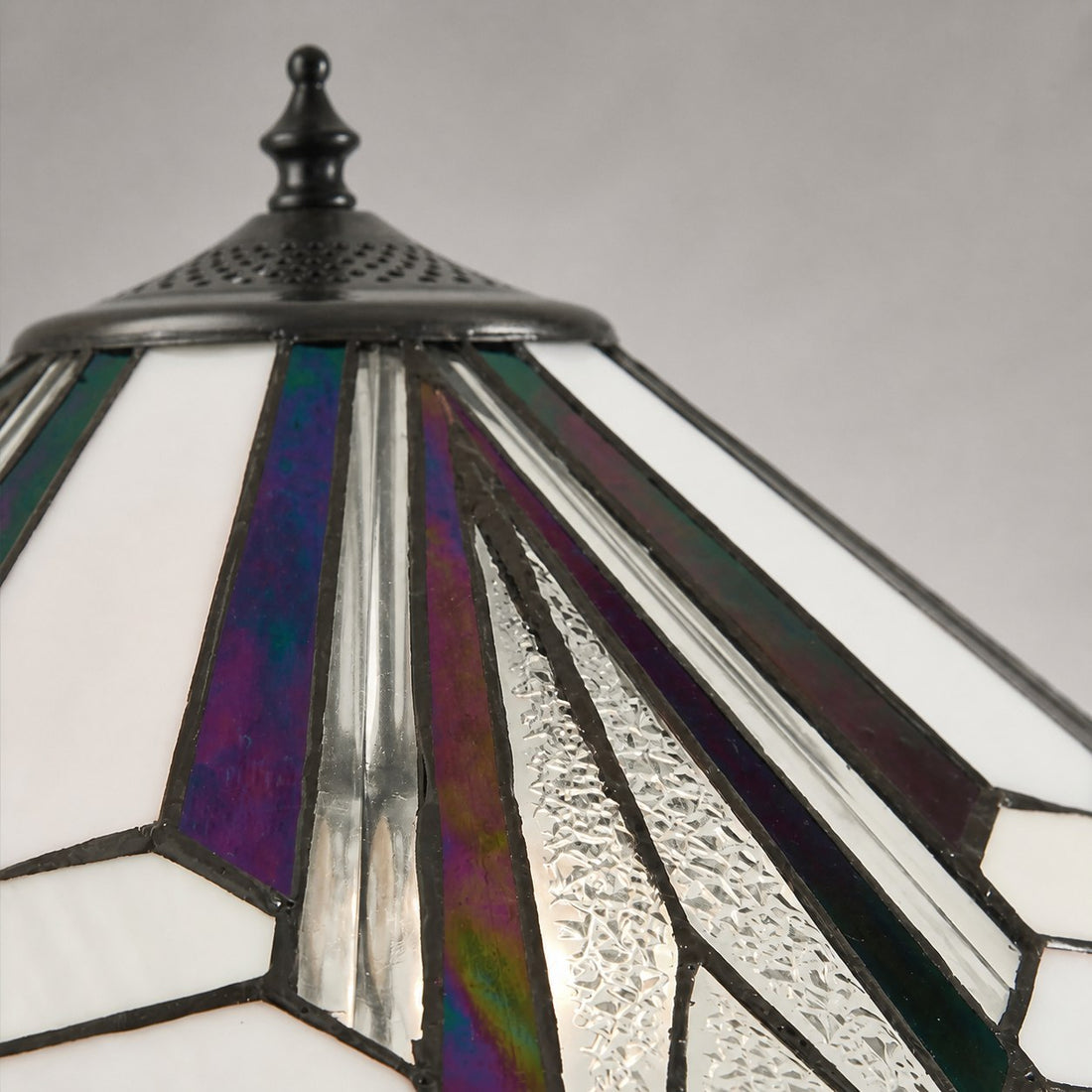 TF Astoria Art Deco Stained Glass Floor Lamp – Geometric Design Standing Light for Living Room