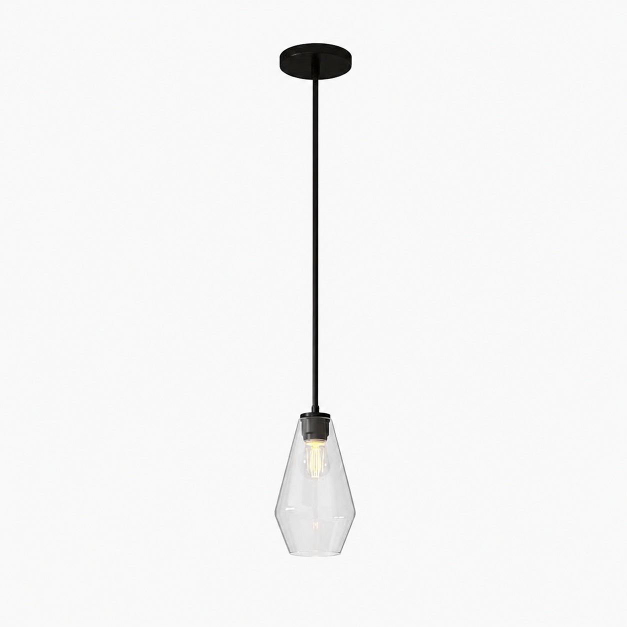 Merin Transparent Glass Sculpture Geometric Chandelier