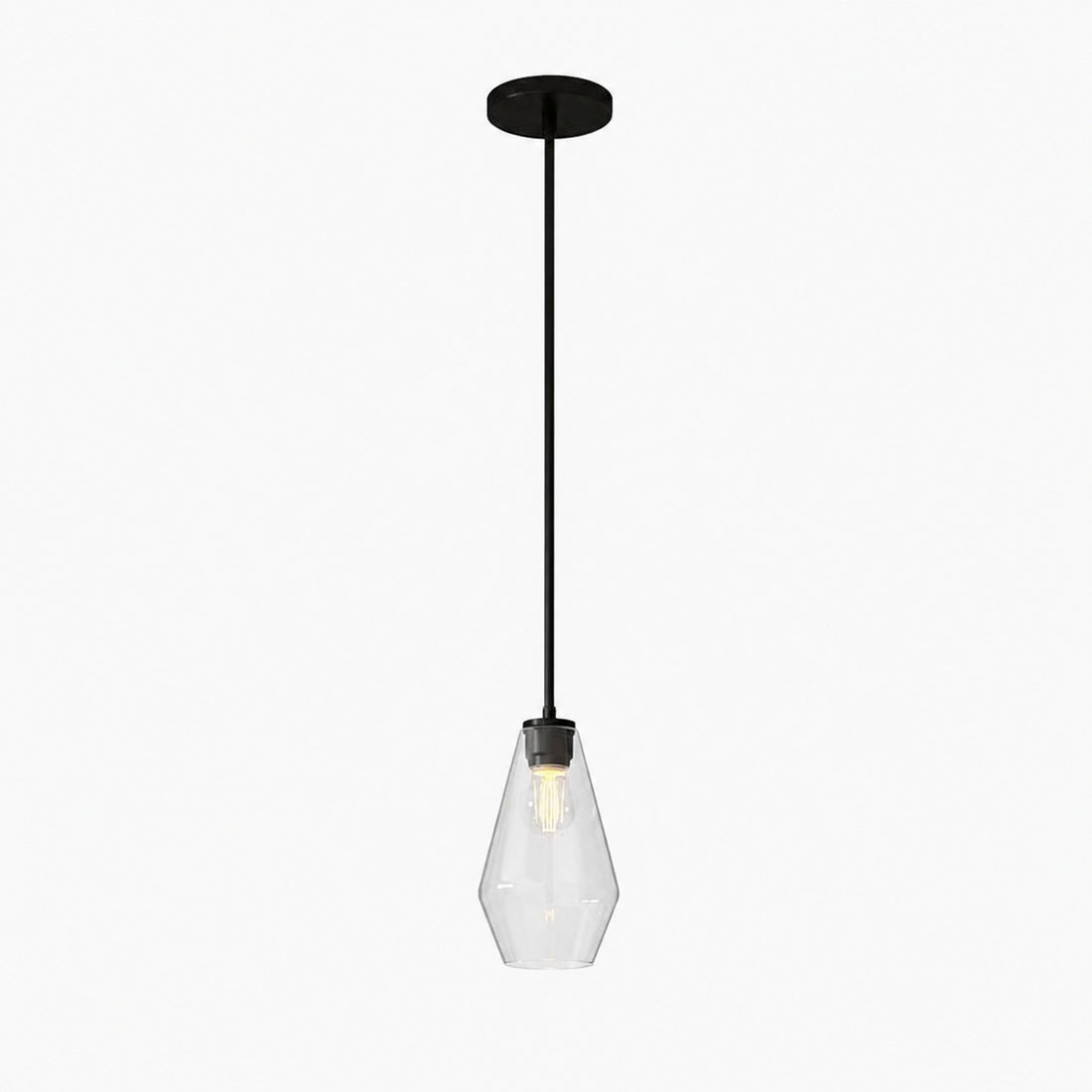 Merin Transparent Glass Sculpture Geometric Chandelier