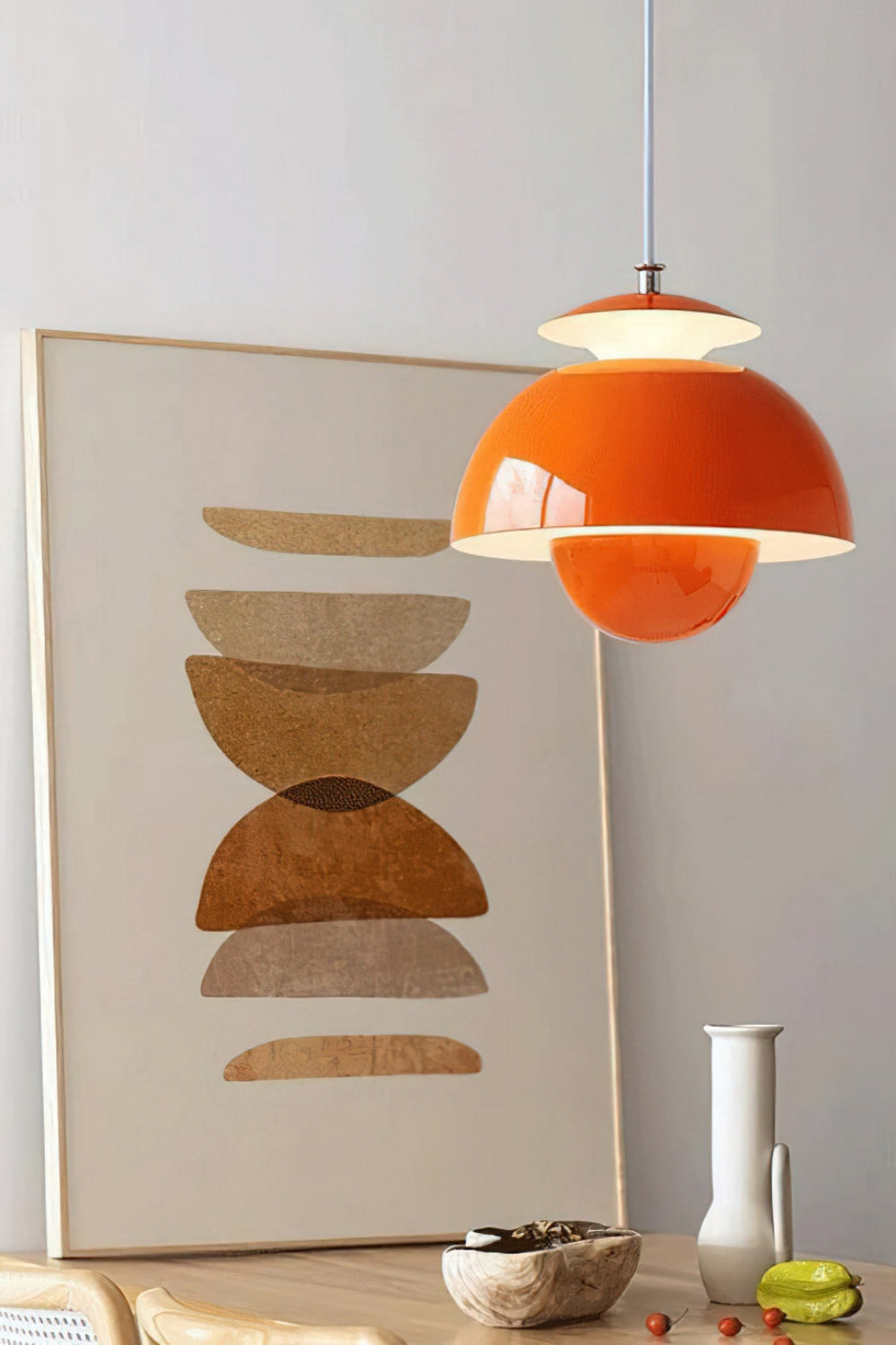 Nordic Metal Macaroon Flower Bud Shade LED Top Openable Pendant Light