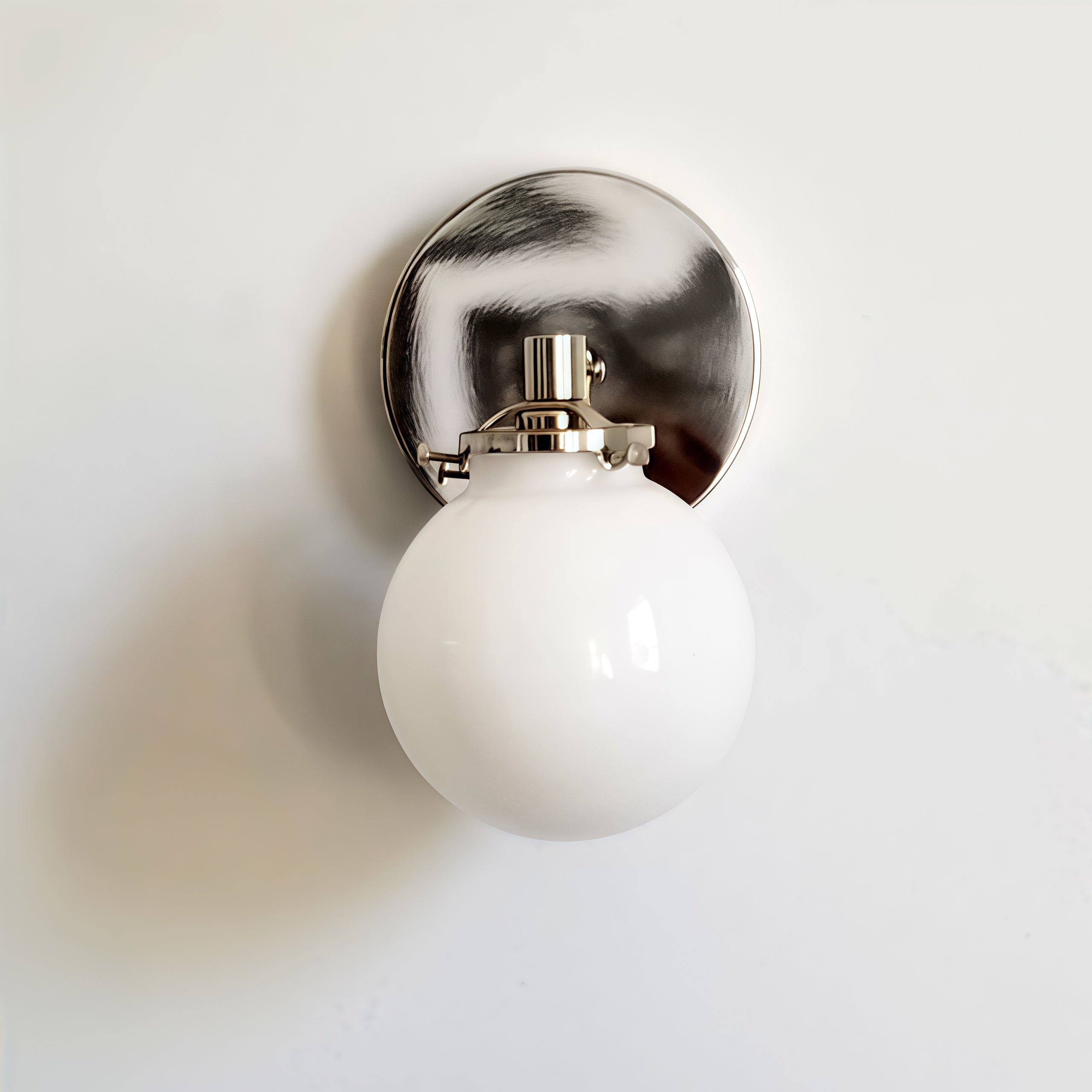 Vintage Globe Glass Wall Sconce - Metal Accent Lighting