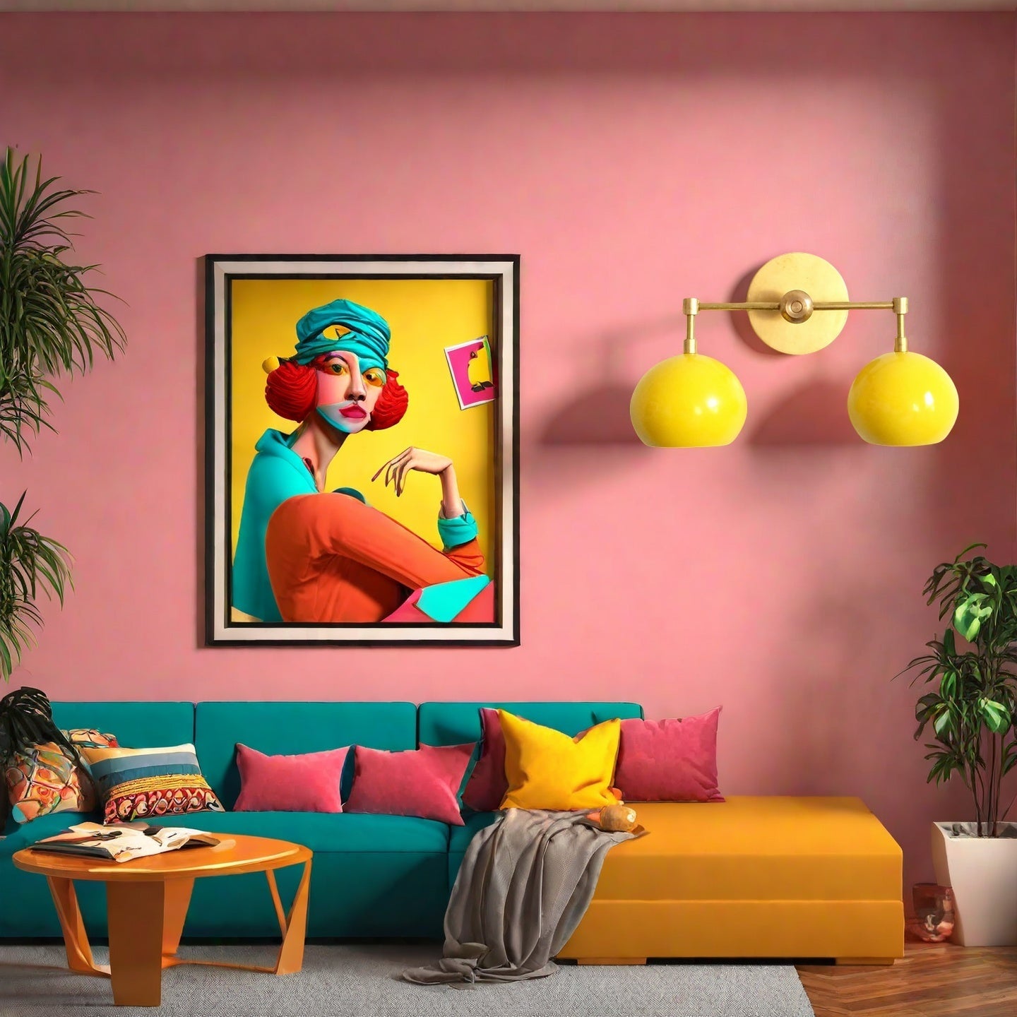 Sunshine Yellow Shades Sconce - Bubble Pop Vanity Wall Light For Bedroom