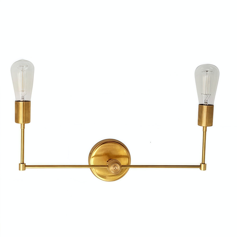 Minimalist Metal Design Double Bulb Wall Light